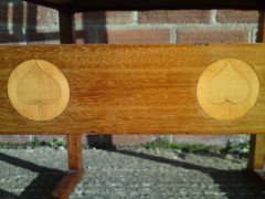 J. S. Henry Attributed, an Arts & Crafts Armchair with stylised floral inlays - Thumbnail 14