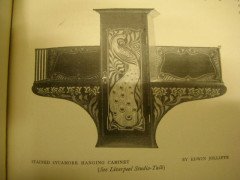 Edwin B Joliffe. A stunning Arts & Crafts stained wood and Gesso cabinet - Thumbnail 9