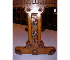 A. W. N. Pugin for Gillows. A Gothic Revival two drawer leather writing table - Thumbnail 7