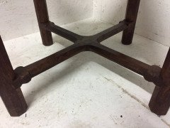 Gordon Russell. Oak stool, drop-in seat shaped cross stretcher - Thumbnail 5