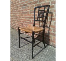 E. W. Godwin for William Watt. A set of four Anglo-Japanese ebonised rush seated chairs - Thumbnail 7