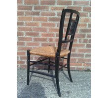 E. W. Godwin for William Watt. A set of four Anglo-Japanese ebonised rush seated chairs - Thumbnail 8