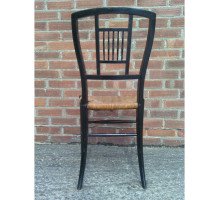 E. W. Godwin for William Watt. A set of four Anglo-Japanese ebonised rush seated chairs - Thumbnail 9