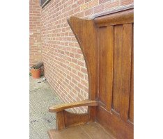 George Walton. Rare and important Arts & Crafts Glasgow School Oak settle - Thumbnail 5