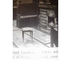 George Walton. Rare and important Arts & Crafts Glasgow School Oak settle - Thumbnail 10