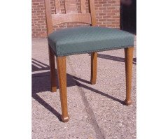 G. M. Ellwood for J. S. Henry. A set of six Arts & Crafts Oak dining chairs inlaid with pewter and Ebony hearts - Thumbnail 10