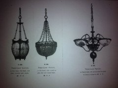 W. A. S. Benson. exceptional pair of three light, gilt bronze ceiling lights, with heavy moulded glass - Thumbnail 3