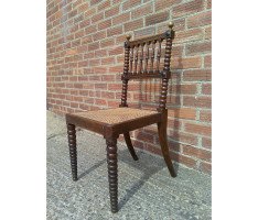 E. W. Godwin Attributed, a set of six simulated rosewood and caned dining chairs - Thumbnail 3