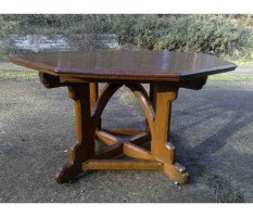 A. W. N. Pugin for J G Crace. outstanding Oak centre table - Thumbnail 2