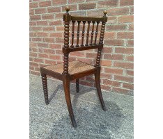 E. W. Godwin Attributed, a set of six simulated rosewood and caned dining chairs - Thumbnail 4