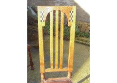 George Walton, Style of. A pair of Arts & Crafts Oak chairs - Thumbnail 3