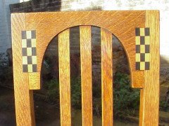 George Walton, Style of. A pair of Arts & Crafts Oak chairs - Thumbnail 4