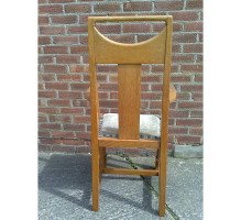 G. M. Ellwood for J. S. Henry. Rare and important Arts & Crafts Oak Armchair and matching side chair - Thumbnail 6