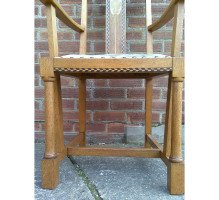 G. M. Ellwood for J. S. Henry. Rare and important Arts & Crafts Oak Armchair and matching side chair - Thumbnail 13