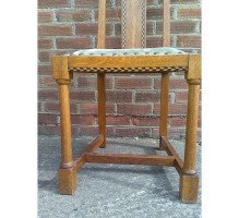 G. M. Ellwood for J. S. Henry. Rare and important Arts & Crafts Oak Armchair and matching side chair - Thumbnail 25