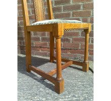 G. M. Ellwood for J. S. Henry. Rare and important Arts & Crafts Oak Armchair and matching side chair - Thumbnail 26