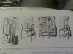 G. M. Ellwood for J. S. Henry. Rare and important Arts & Crafts Oak Armchair and matching side chair - Thumbnail 28