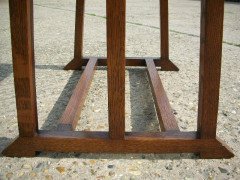 G. M. Ellwood for J. S. Henry. A matching pair of architectural Arts & Crafts Oak side tables (only one shown) - Thumbnail 5
