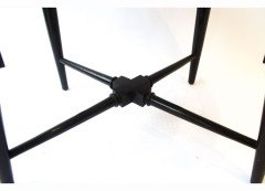 E. W. Godwin for William Watt. A rare pair of Old English or Jacobean ebonised curved back elbow chair - Thumbnail 4
