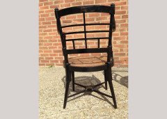 E. W. Godwin for William Watt. A rare pair of Old English or Jacobean ebonised curved back elbow chair - Thumbnail 15