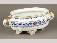 Dr. Christopher Dresser for Royal Worcester. A shaped oblong tureen, with twin elephant head handles - Thumbnail 1