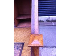 J. S. Henry. Arts & Crafts Oak bureau with elongated brass handles - Thumbnail 7