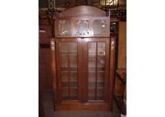 C F A Voysey for J S Henry. An Arts and Crafts oak display cabinet - Thumbnail 1