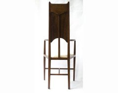G M Ellwood for J S Henry. A pair of mahogany armchairs merly with a J. S. Henry label under - Thumbnail 3