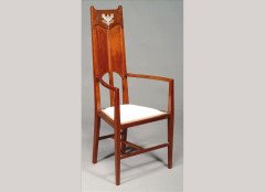 G. M. Ellwood for J. S. Henry. A pair of mahogany Armchairs merly with a J. S. Henry label under - Thumbnail 5