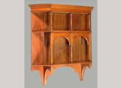 E. W. Godwin for Collinson & Lock. A fine set of hanging Oak wall shelves - Thumbnail 1