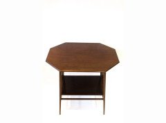 Jas Shoolbred and Co. Rare pair of Anglo-Japanese walnut long octagonal side tables - Thumbnail 2