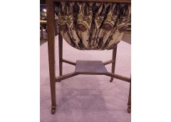 A Glasgow Style Oak sewing table with two drop down leaves, - Thumbnail 5