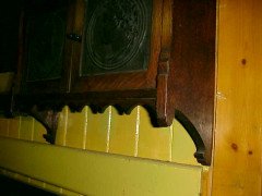 E. W. Godwin attributed. an Oak Hanging Bookcase, with Portrait Medallion Roundels in Moulded Vulcanite - Thumbnail 9