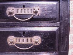 Collinson & Lock. eight leg ebonised desk with a Makassar Ebony top. - Thumbnail 7