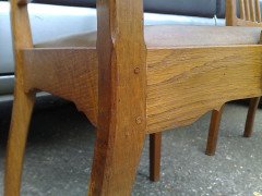 Edward Barnsley. A super quality pair of Cotswold style Oak Armchair - Thumbnail 10