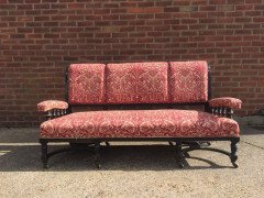 Bruce Talbert for Gillows. Aesthetic Movement ebonised settee - Thumbnail 1