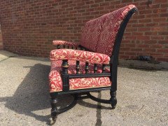 Bruce Talbert for Gillows. Aesthetic Movement ebonised settee - Thumbnail 6