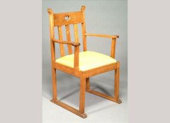 Liberty & Co. A pair of Oak Armchair in the manner of E. G. Punnett - Thumbnail 2