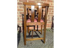 Gordon Russell. A set of six Cotswold School Arts & Crafts sculptured Oak tub chairs - Thumbnail 4