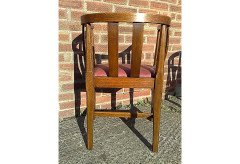 Gordon Russell. A set of six Cotswold School Arts & Crafts sculptured Oak tub chairs - Thumbnail 5