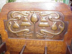 Norman and Stacey. excellent quality Oak Arts & Crafts stick stand - Thumbnail 2