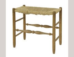 Gordon Russell. Ash and rush seat stool - Thumbnail 1