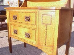 Gillow & Co., Arts & Crafts Glasgow-Style Oak Dressing Table - Thumbnail 3