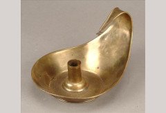 Dr. Christopher Dresser for Perry Son and Co. A brass chamber candlestick - Thumbnail 1