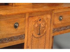 Wylie & Lochhead Attributed, a Glasgow School Oak and inlaid dresser - Thumbnail 2