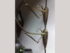 W. A. S. Benson. A pair of brass picture wall light brackets - Thumbnail 3