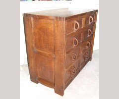 Ernest Barnsley. A highly important Cotswold School oak chest of drawers - Thumbnail 3