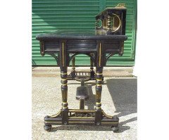 Bruce Talbert for Gillows. important Aesthetic Movement ebonised desk - Thumbnail 7