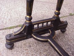 Bruce Talbert for Gillows. important Aesthetic Movement ebonised desk - Thumbnail 11