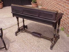 Bruce Talbert for Gillows. important Aesthetic Movement ebonised desk - Thumbnail 13